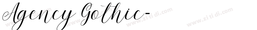 Agency Gothic字体转换
